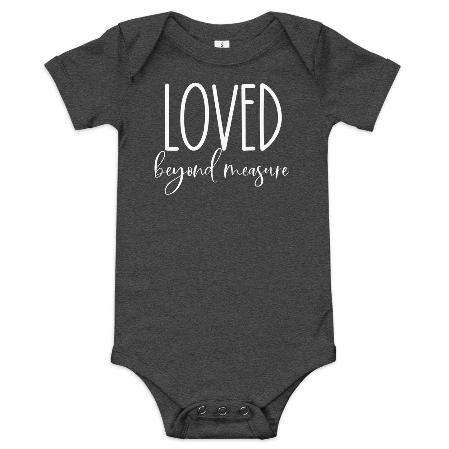 Loved Beyond Measure sentimental baby onesie
