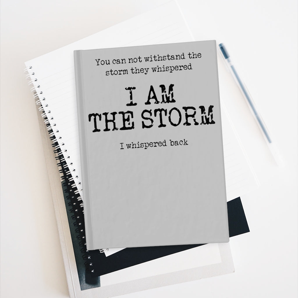 I Am The Storm Journal (Slate) - Ruled Line