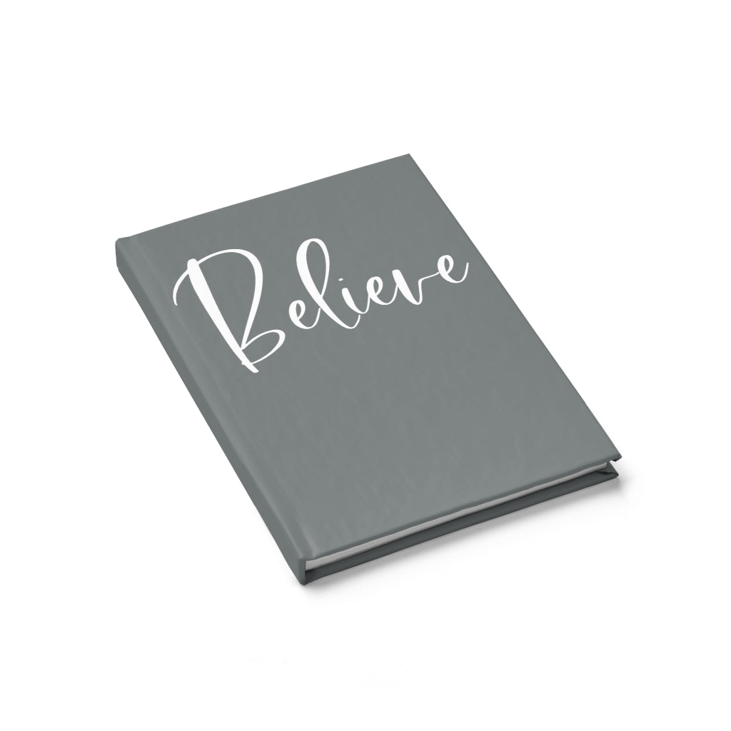Believe Journal (Deep Grey) - Ruled Line