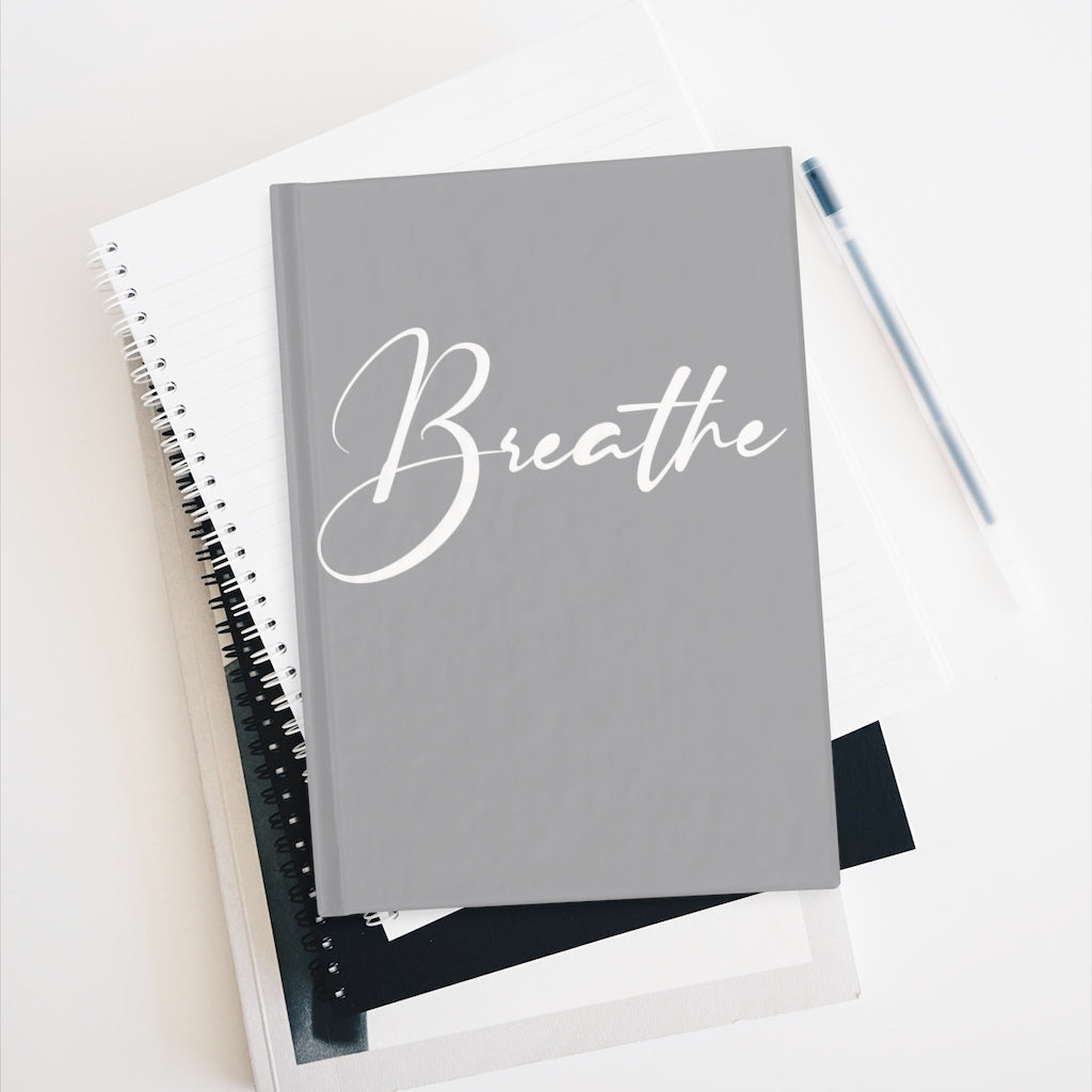 Breathe Journal (Deep Grey) - Ruled Line