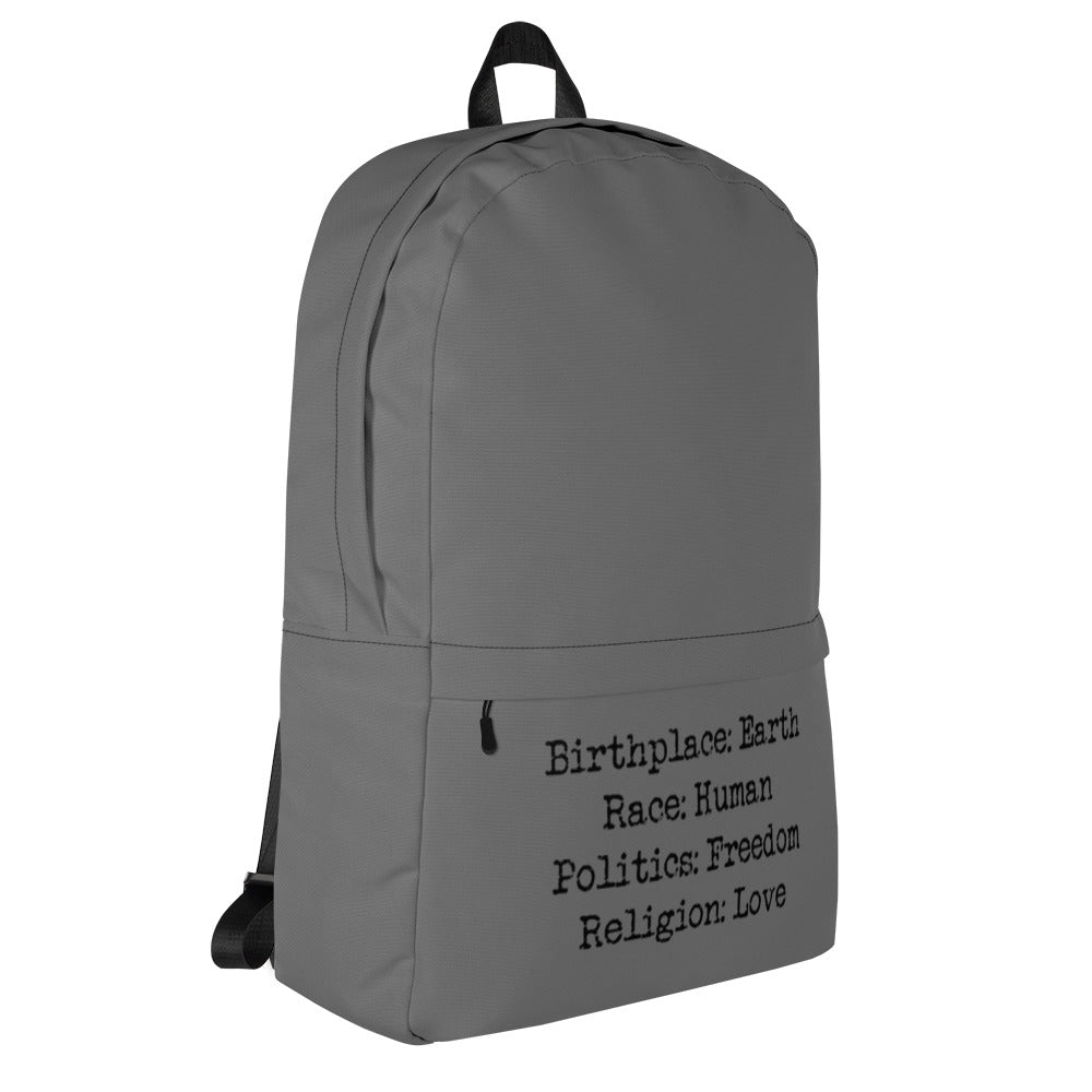 Birthplace: Earth Backpack