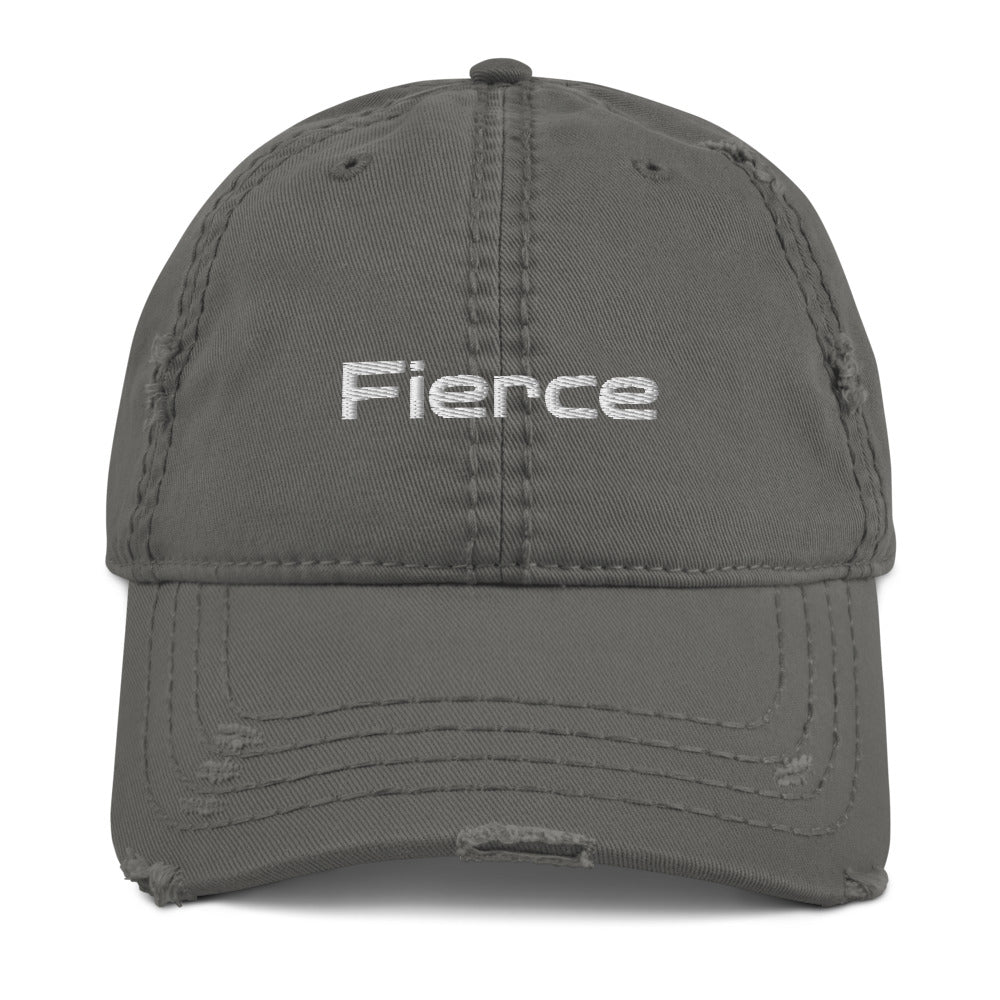 Fierce Embroidered Distressed Hat