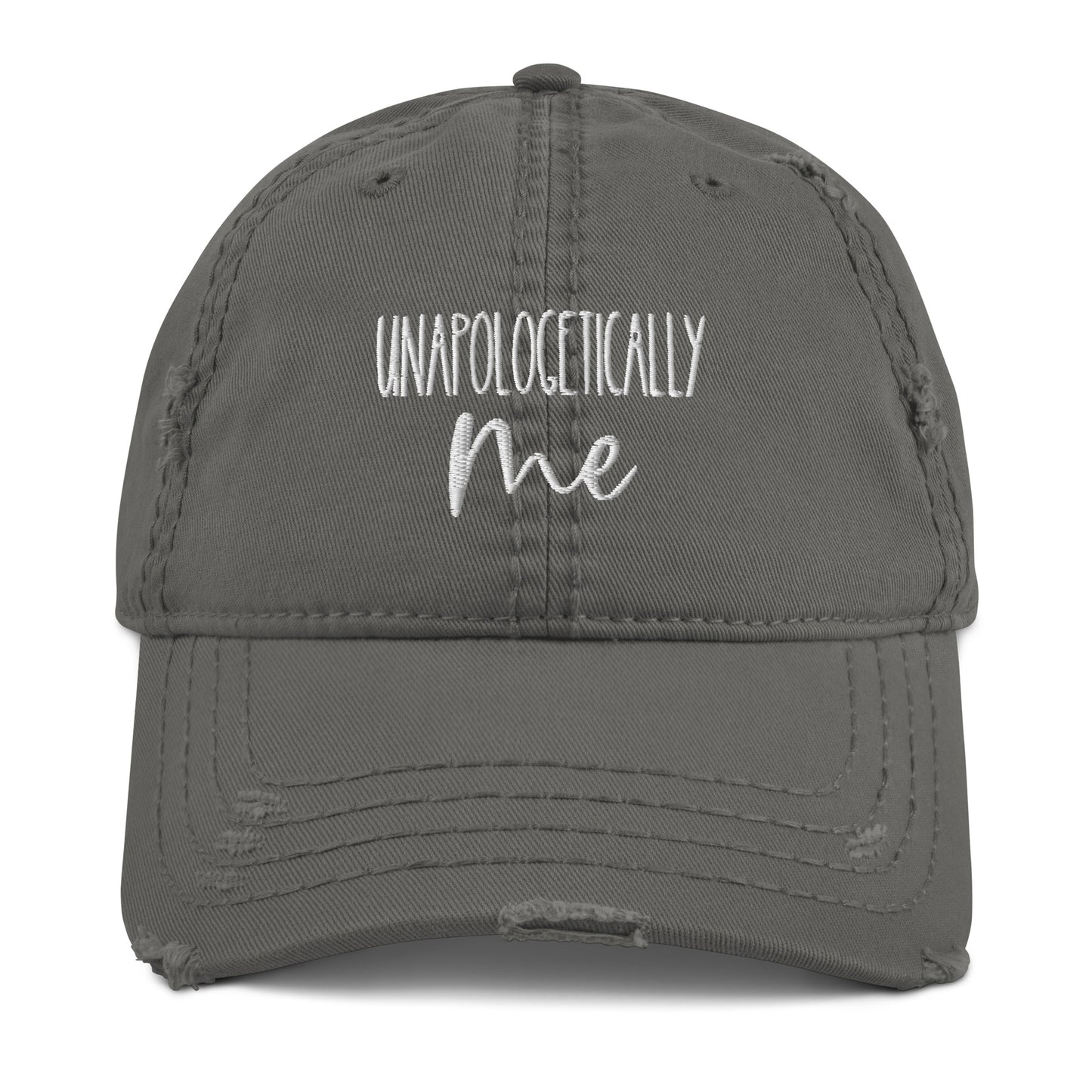 Unapologetically Me Embroidered Distressed Hat
