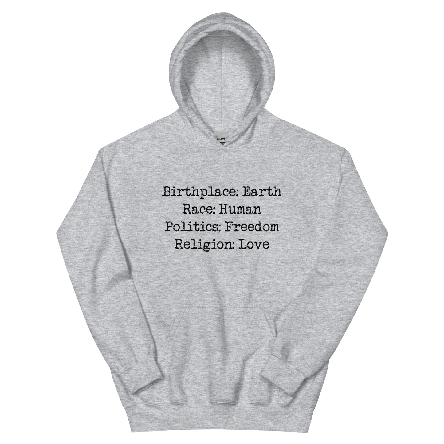Birthplace: Earth Unisex Hoodie