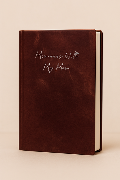 Hardcover ‘Memories With Someone Special’ 6x9 journal with leather-look cover and lined dated pages for recording meaningful memories.
