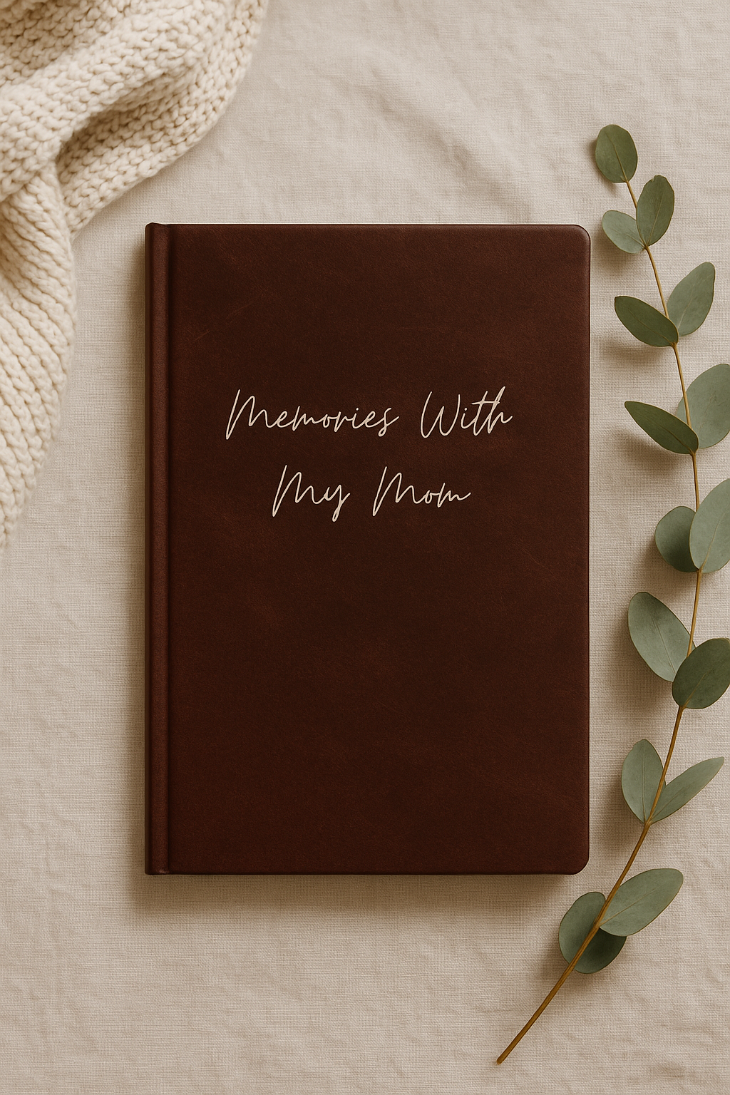 Hardcover ‘Memories With Someone Special’ 6x9 journal with leather-look cover and lined dated pages for recording meaningful memories.