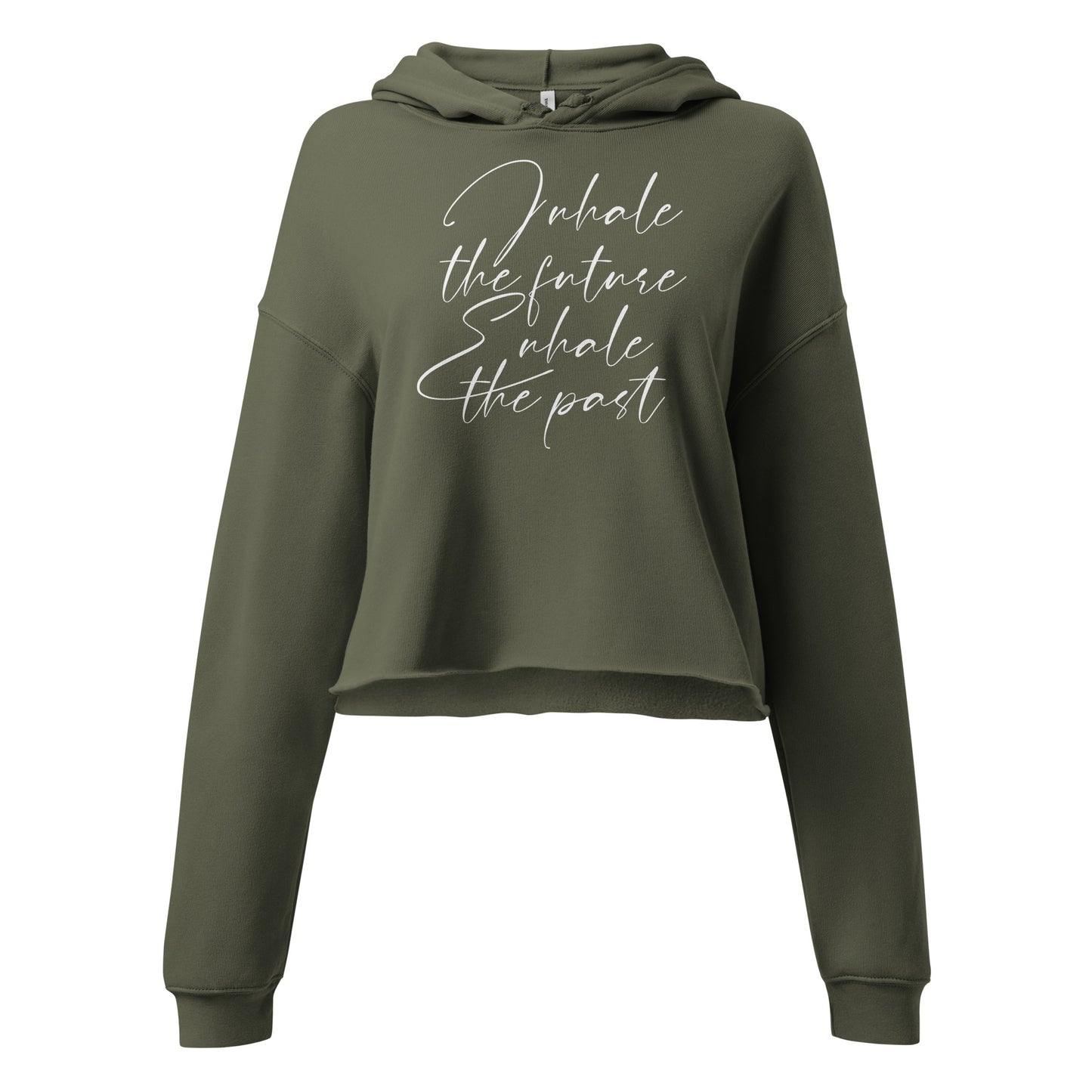 Inhale the Future Exhale the Past mindfulness adult cropped hoodie