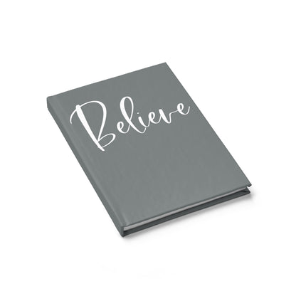 Believe Journal (Deep Grey) - Ruled Line
