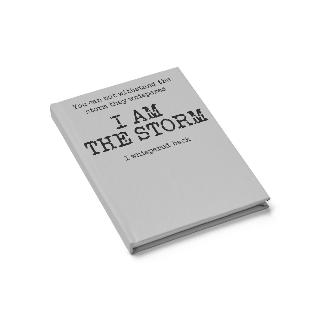 I Am The Storm Journal (Slate) - Ruled Line