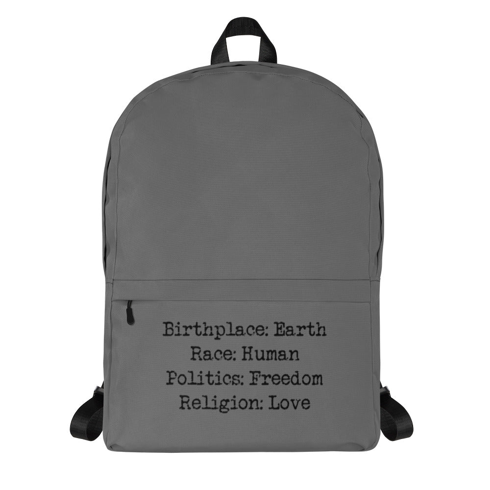 Birthplace: Earth Backpack