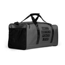 Load image into Gallery viewer, Unity Justice Peace Love Duffle Bag
