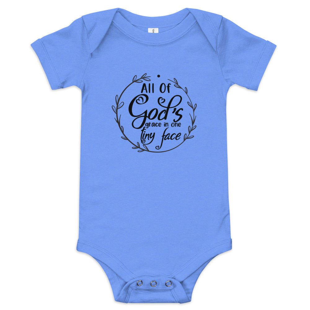 All of God's Grace in One Tiny Face Onesie