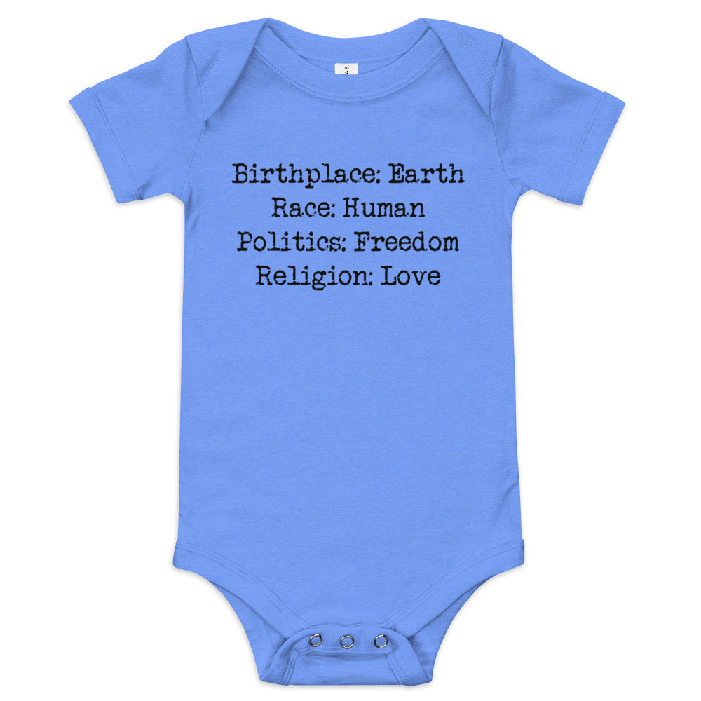 Birthplace: Earth Onesie