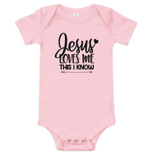 Load image into Gallery viewer, Jesus Loves Me This I Know Onesie
