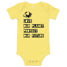 Load image into Gallery viewer, Love Our Planet Protect Our Future Onesie
