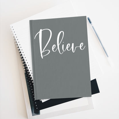 Believe Journal (Deep Grey) - Ruled Line