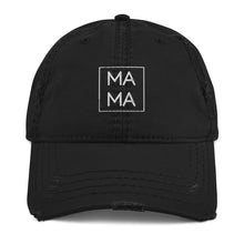 Load image into Gallery viewer, MA MA Embroidered Distressed Hat
