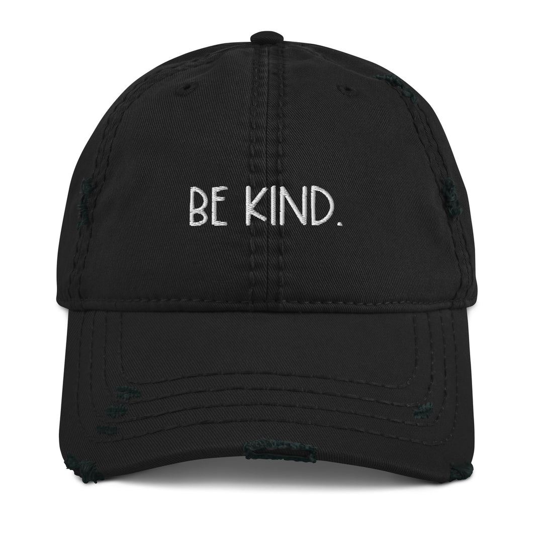 Be Kind Embroidered Distressed Hat