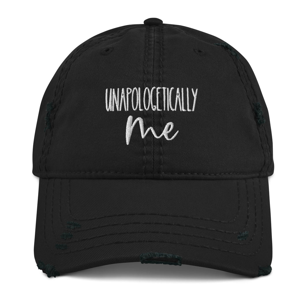 Unapologetically Me Embroidered Distressed Hat