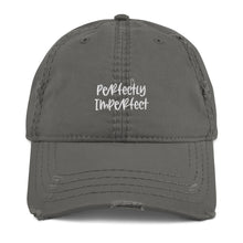 Load image into Gallery viewer, Perfectly Imperfect Embroidered Distressed Hat
