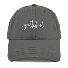 Load image into Gallery viewer, Grateful Embroidered Distressed Hat
