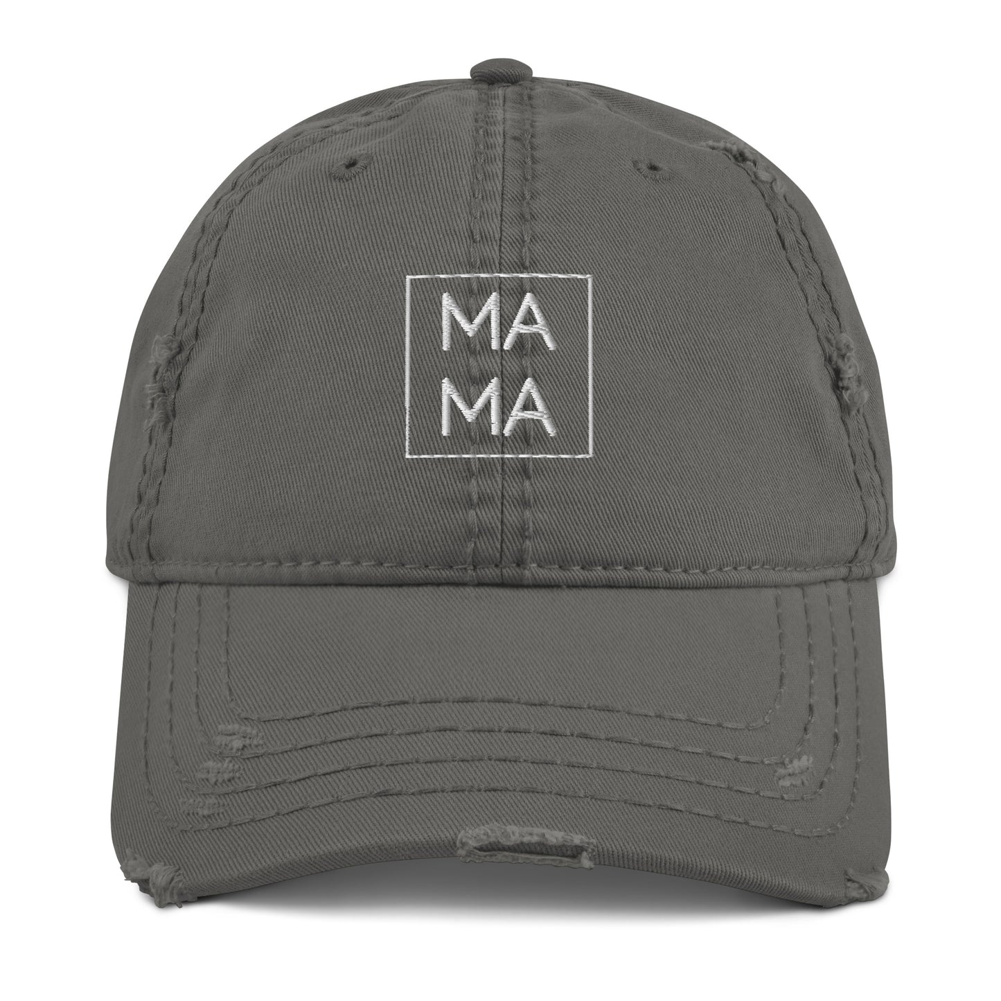 MA MA Embroidered Distressed Hat