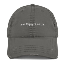 Load image into Gallery viewer, Be YOU tiful Embroidered Distressed Hat
