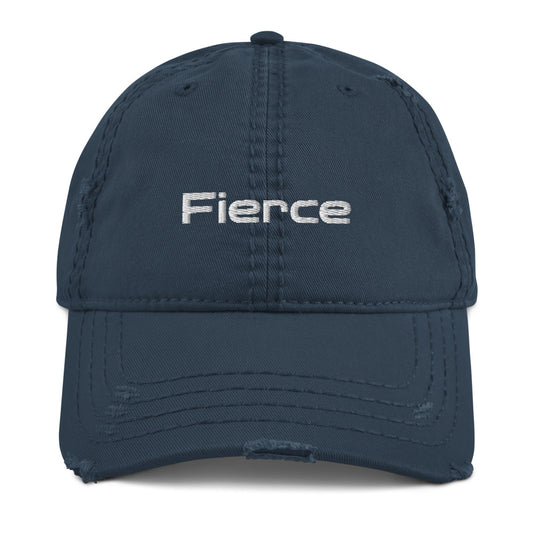 Fierce Embroidered Distressed Hat