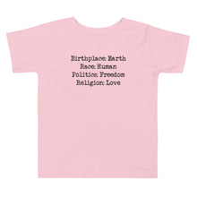 Load image into Gallery viewer, Birthplace: Earth Toddler Tee
