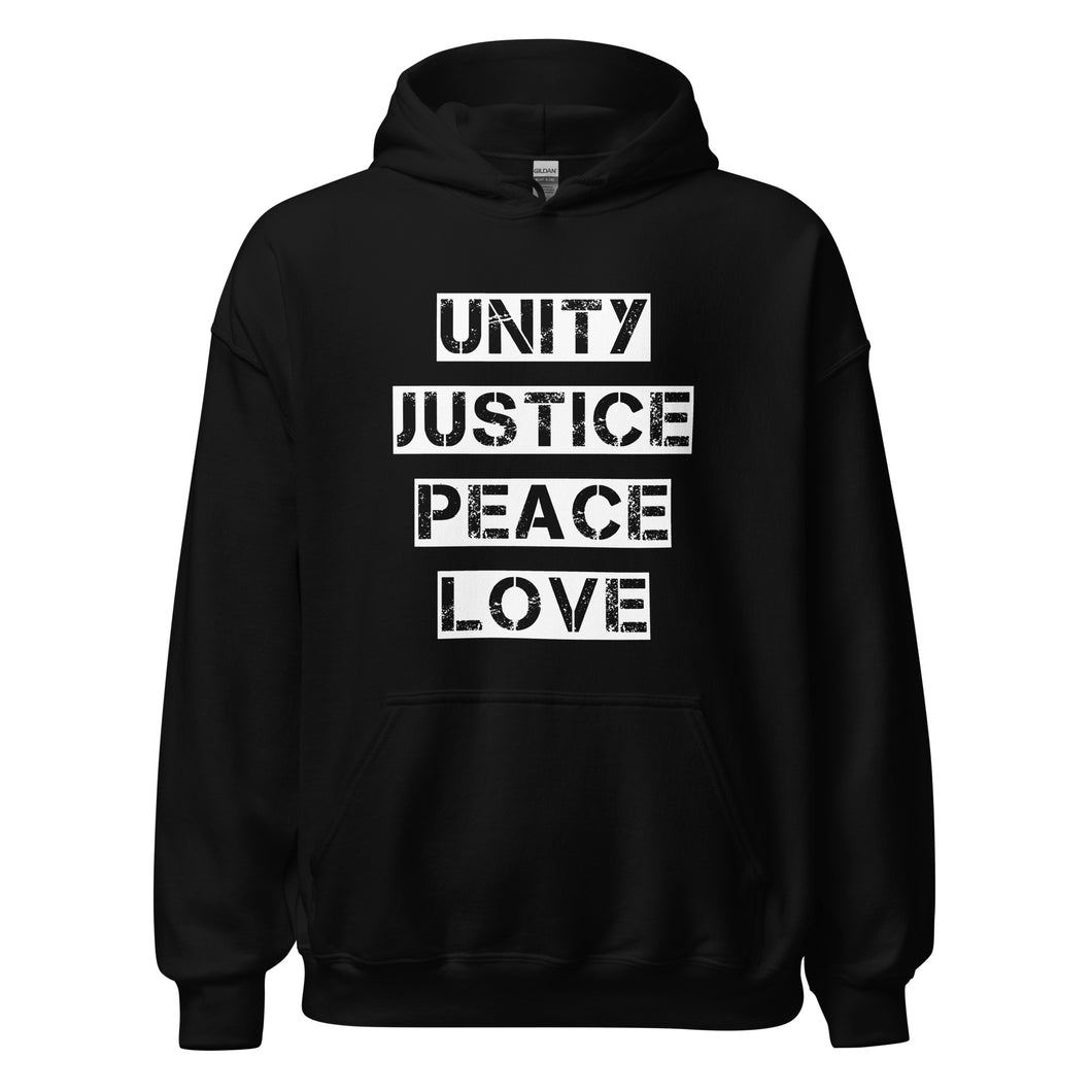 Unity Justice Peace Love Unisex Hoodie