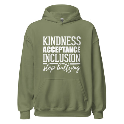 Kindness Acceptance Inclusion Stop Bullying Unisex Hoodie