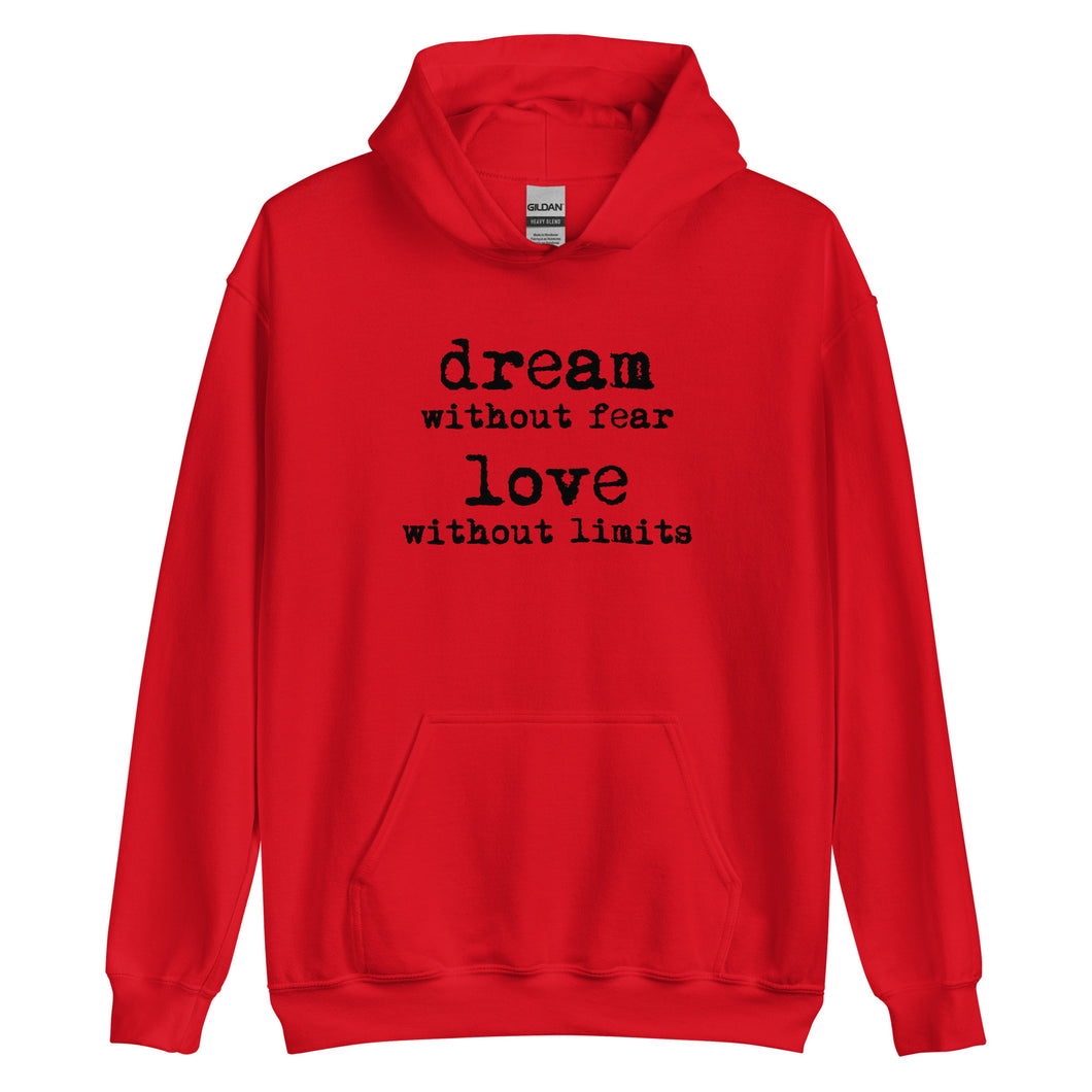 Dream Without Fear Love Without Limits Unisex Hoodie