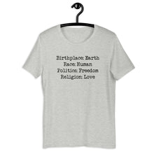 Load image into Gallery viewer, Birthplace: Earth Unisex Tee
