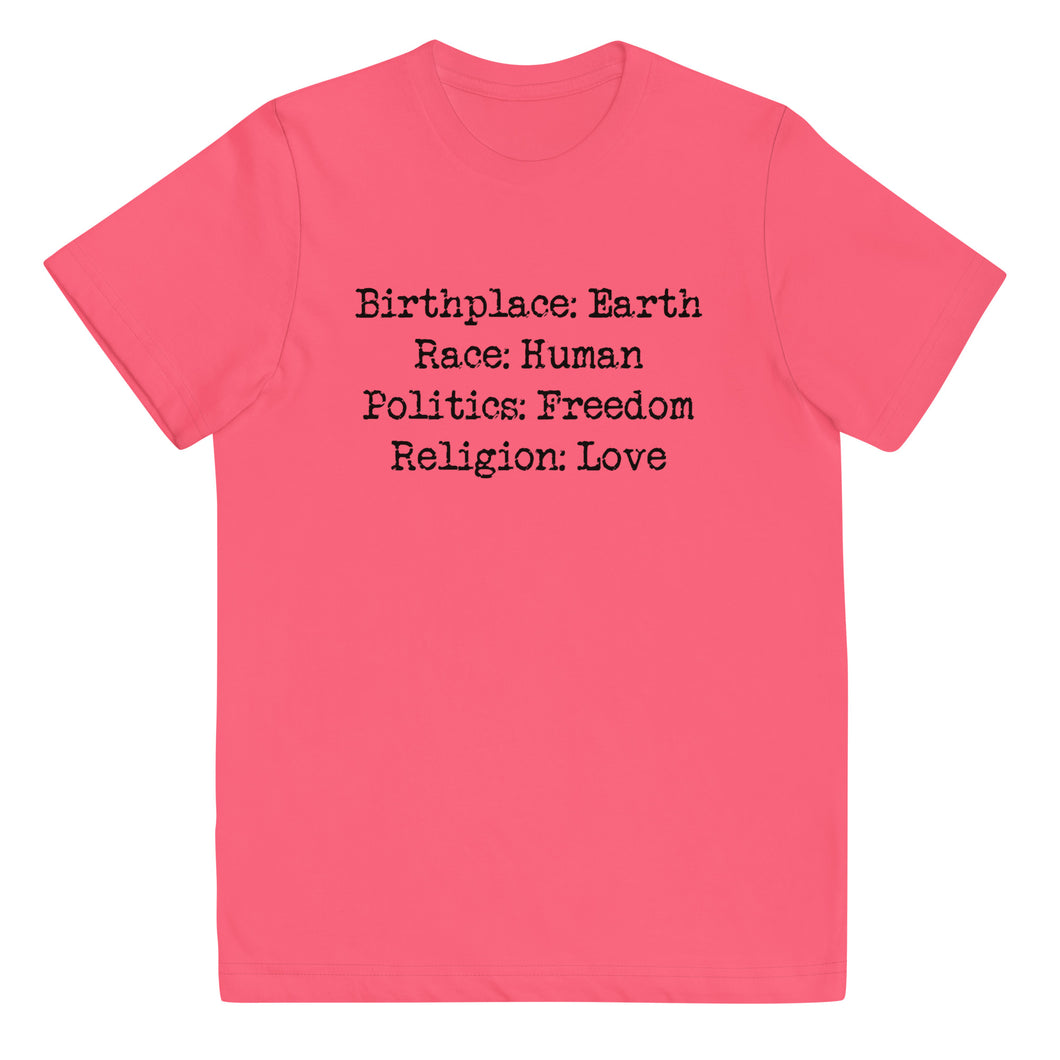 Birthplace: Earth Youth Tee