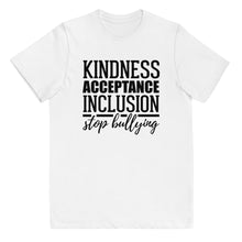 Load image into Gallery viewer, Kindness Acceptance Inclusion Stop Bullying Youth Tee
